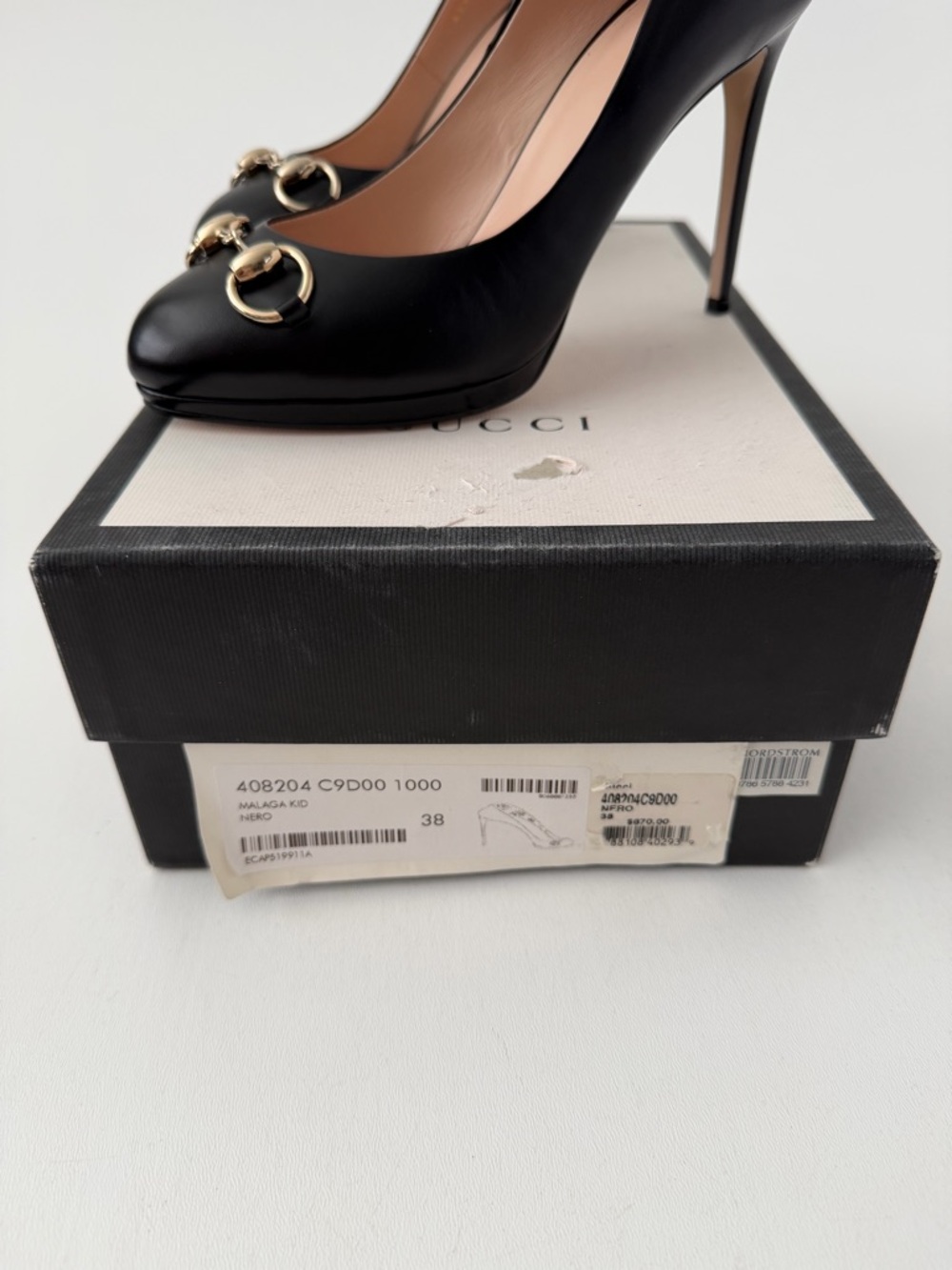 GUCCI | Horsebit Platform Pumps Black Leather High Heels EU 38 - Picture 15 of 15
